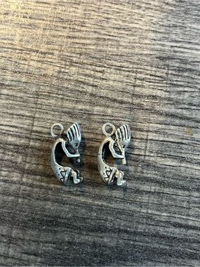 Sterling Silver Kokopelli Charms - Pair. Set of 2 great for crafting